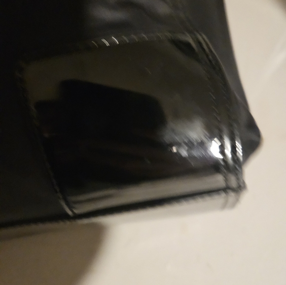 Tory Burch Ella Nylon & Patent Leather Black Tote Bag - Picture 13 of 14